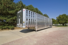 Close up of livestock trailer outside in Williston, ND