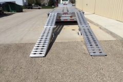 Ramp extended for trailer, second view from behind