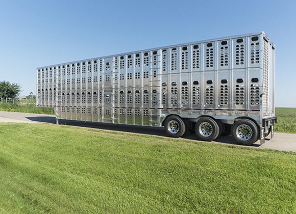 Cattle Trailers for Sale on Road by Grassy Lot in Watford City, ND