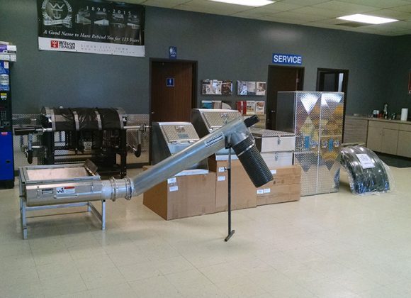 various trailer parts displayed inside a Trailer Service Shop and Trailer Parts for Grand Forks, ND