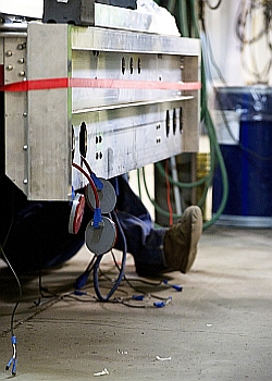 Man Working on Trailer for Trailer Repair in Minot, Grand Forks, Dickinson, Jamestown, Watford City